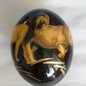 African hand painted ostrich egg